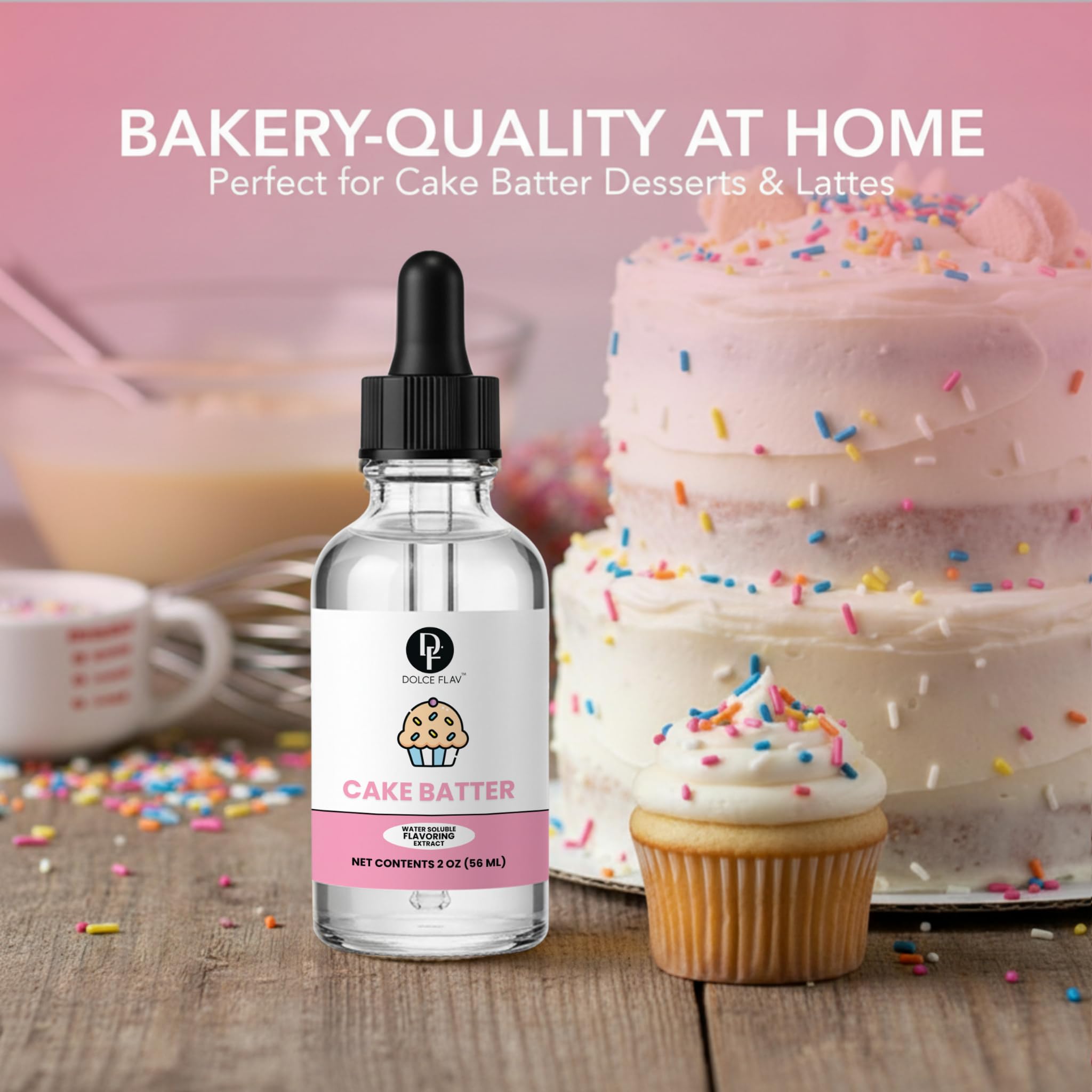 Dolce Flav baking ideas feature cake batter flavor in cupcakes.