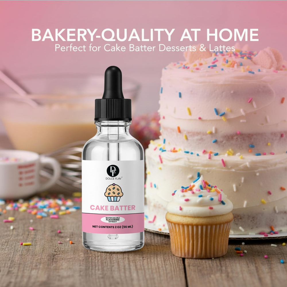 Dolce Flav baking ideas feature cake batter flavor in cupcakes.