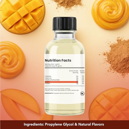 Dolce Foglia Mango Extract being poured for beverages and desserts flavoring.