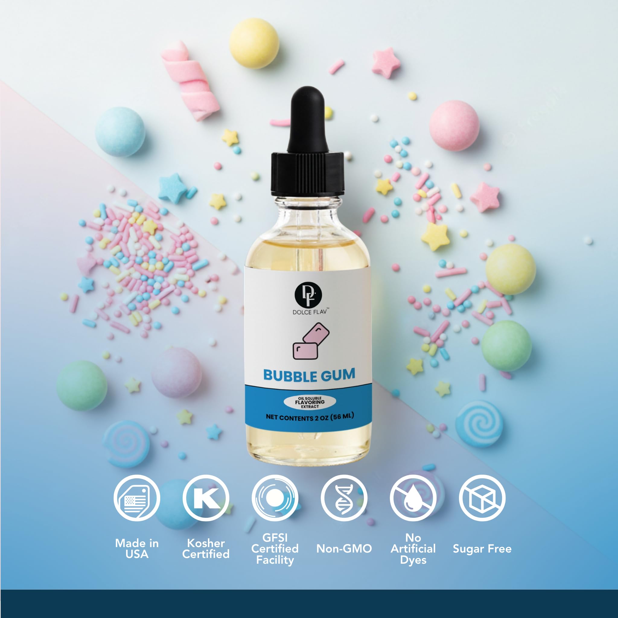 Dolce Flav frosting batch with bubble gum note
