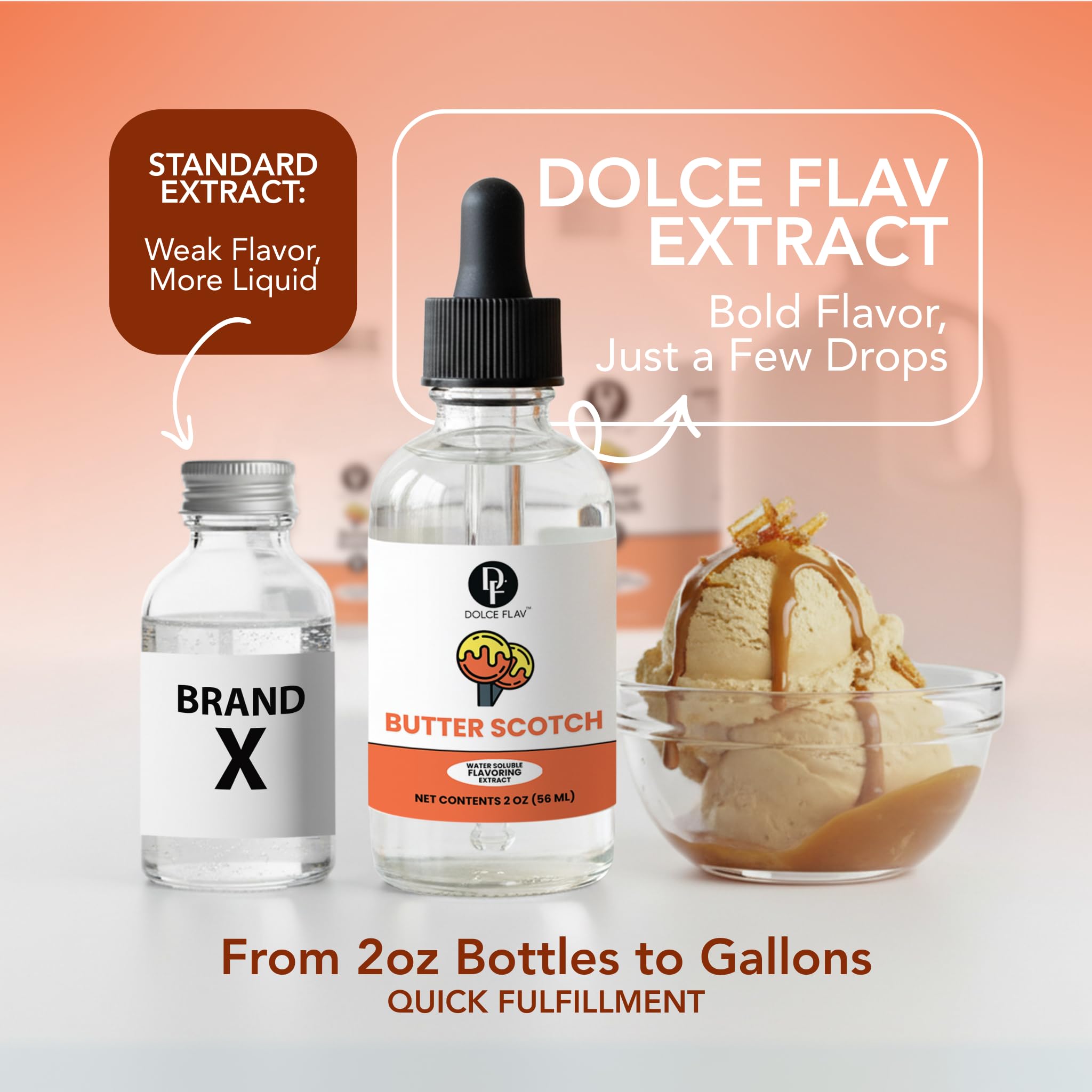Dolce Flav ice cream sorbet dish adds rich butterscotch twist