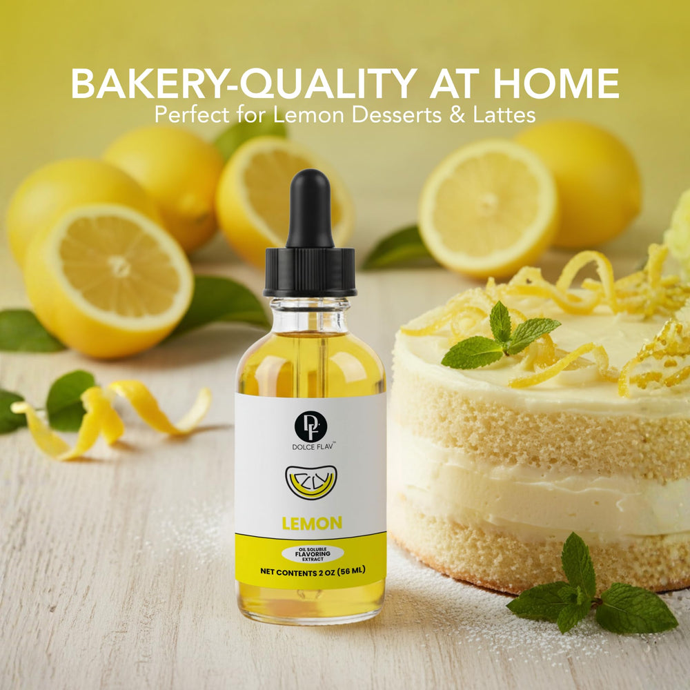Dolce Flav lemon concentrate drizzle into vinaigrette for bright notes