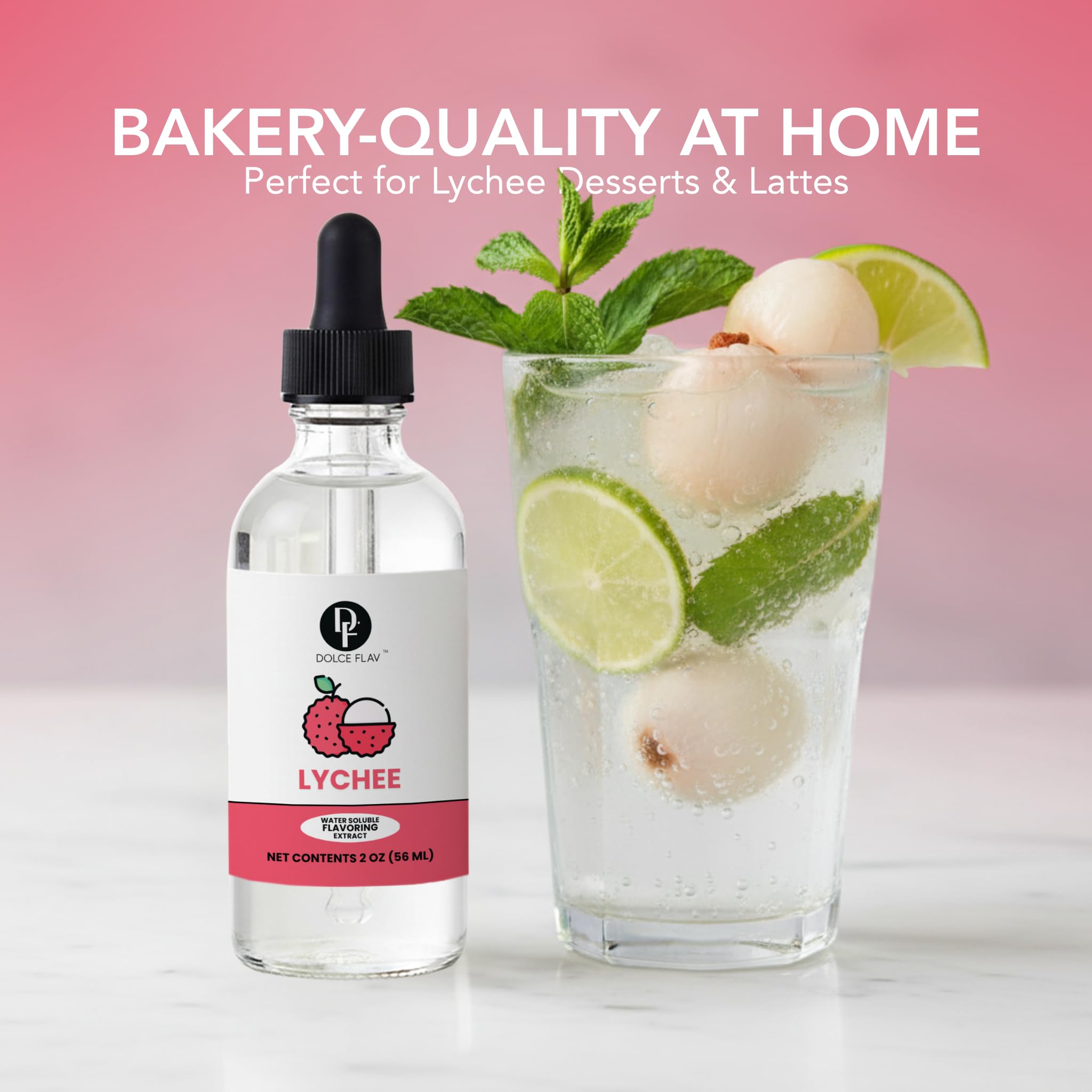 Dolce Flav Lychee Extract kosher label signals trusted flavoring.