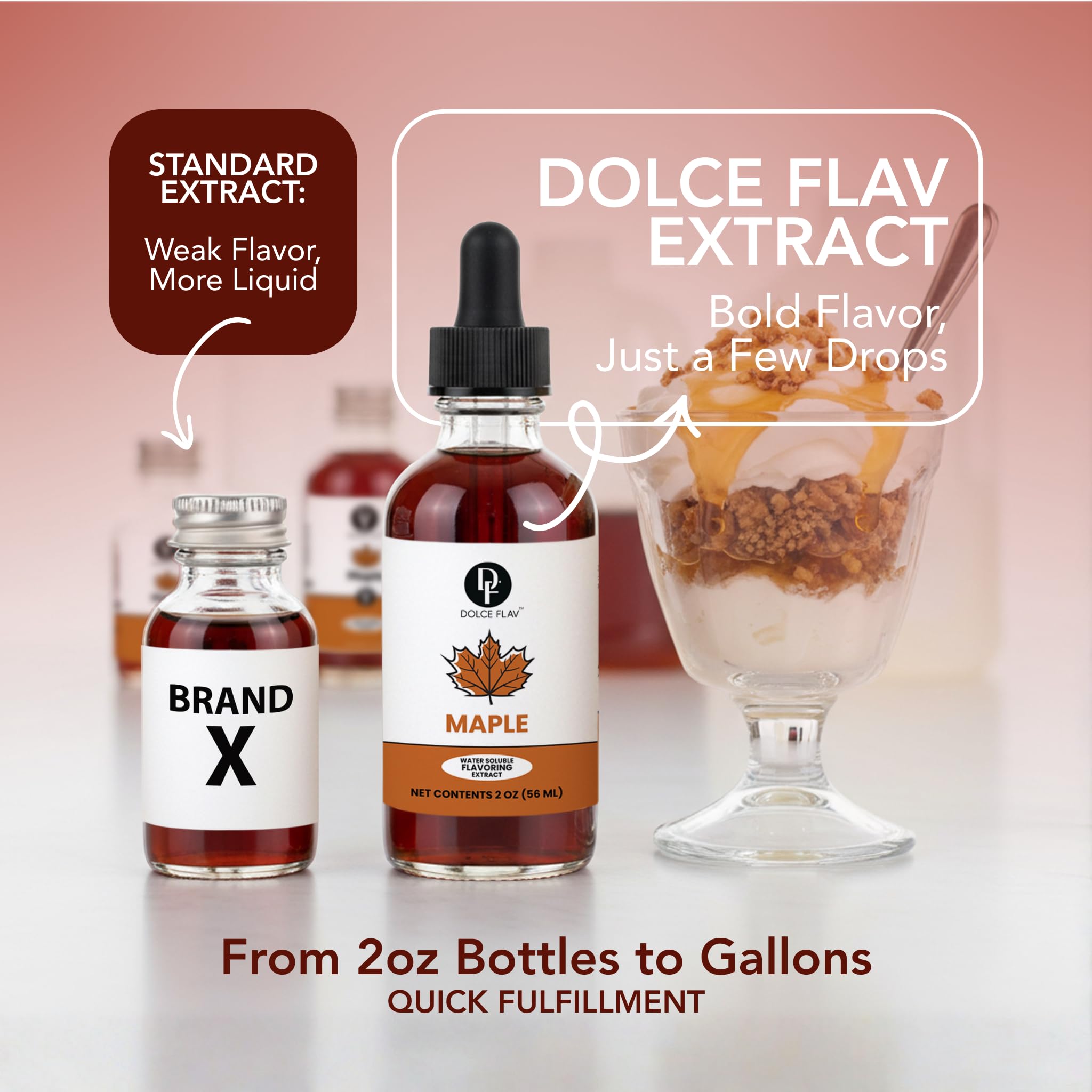 Dolce Flav Maple Extract added to baked goods for rich maple notes