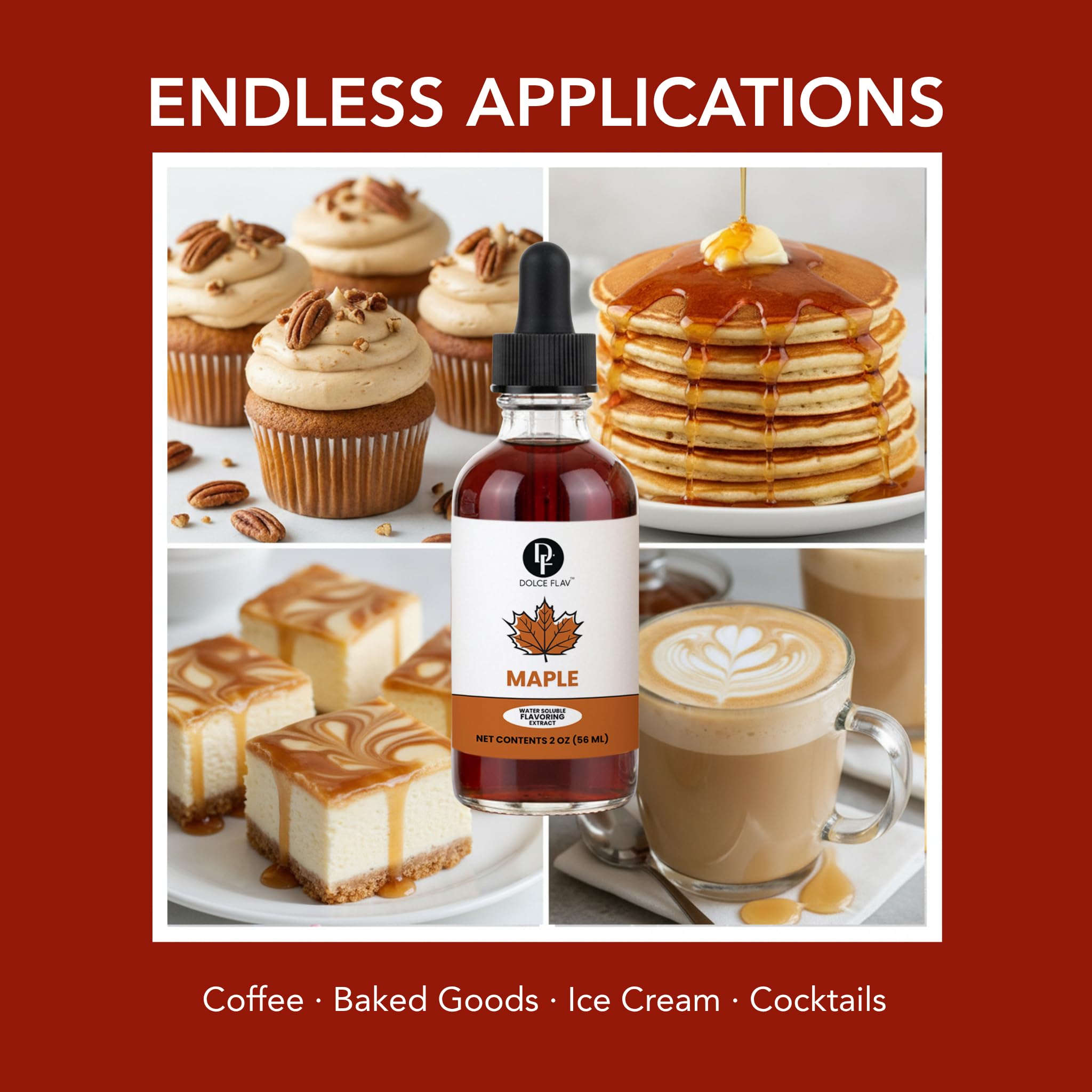 Dolce Flav Maple Extract enhances desserts and ice cream with maple depth