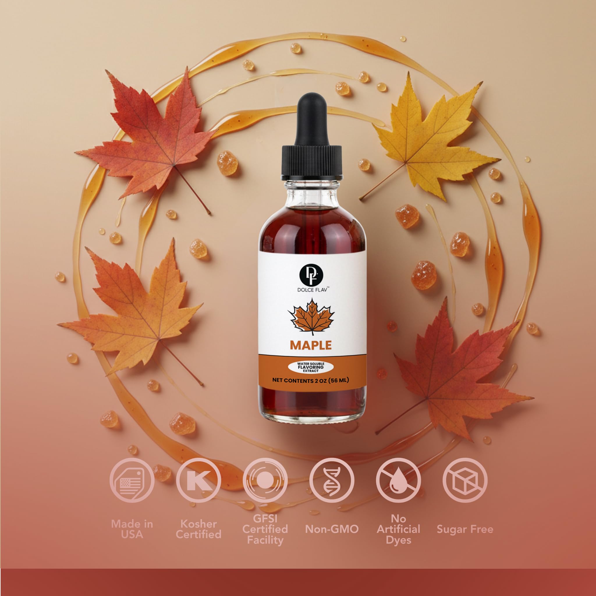 Dolce Flav Maple Extract on pancakes to elevate morning flavor