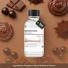 Dolce Flav chocolate extract bottle shows kosher, concentrated flavor