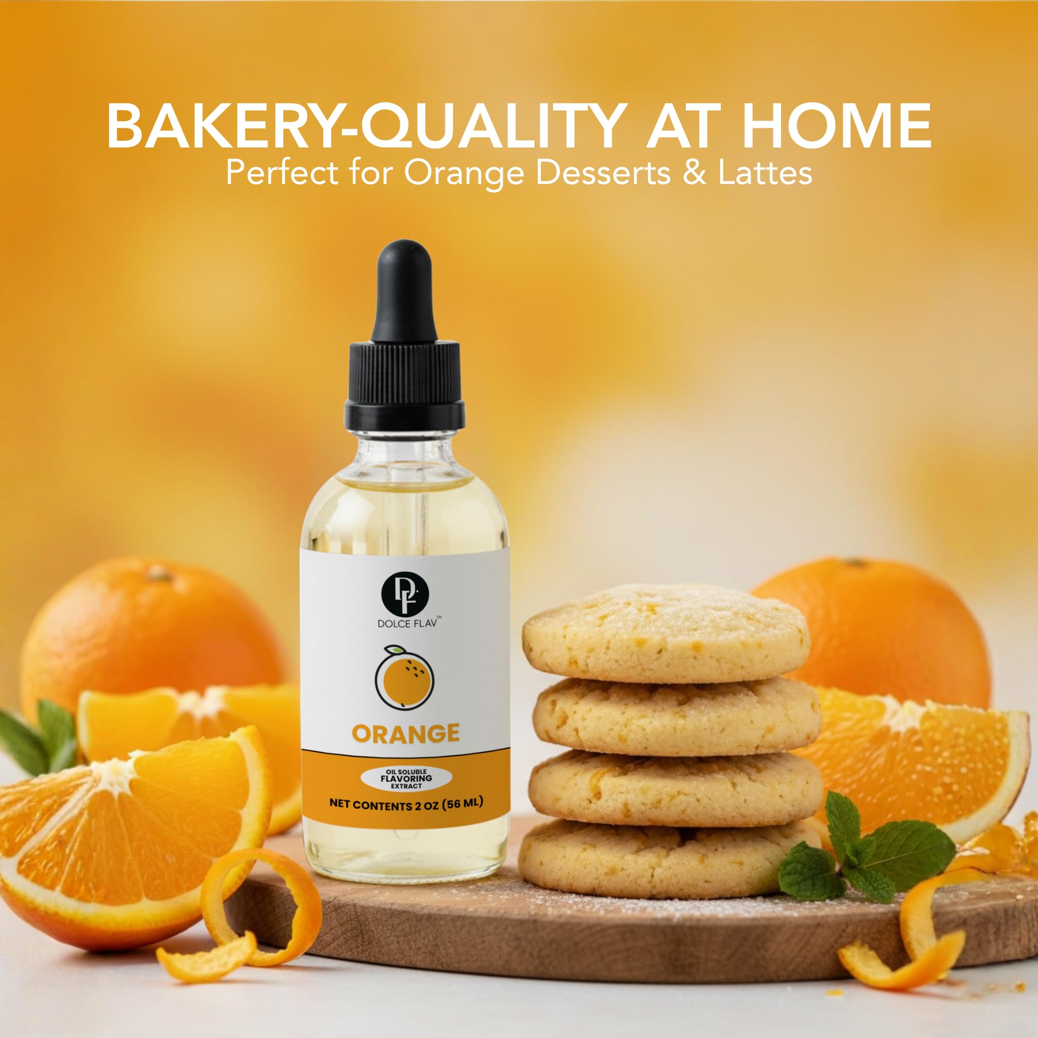 Dolce Flav orange chocolate dish with citrus accent enhancing flavor.