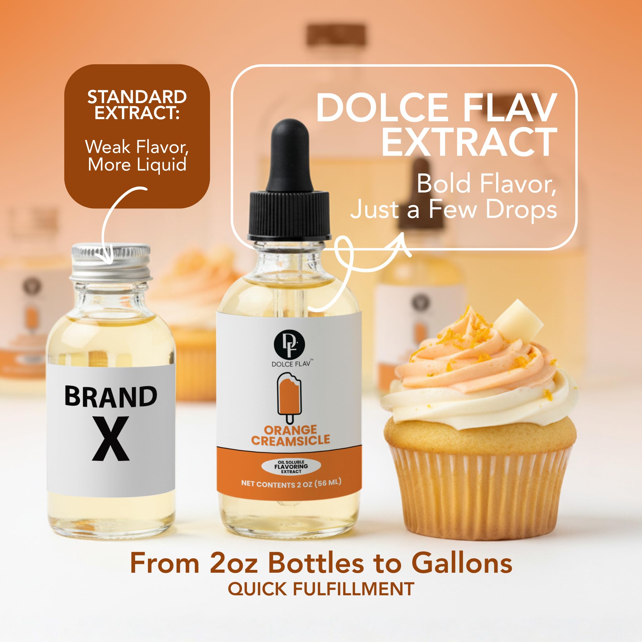 Dolce Flav dessert ideas with bright creamsicle flavor in baking.