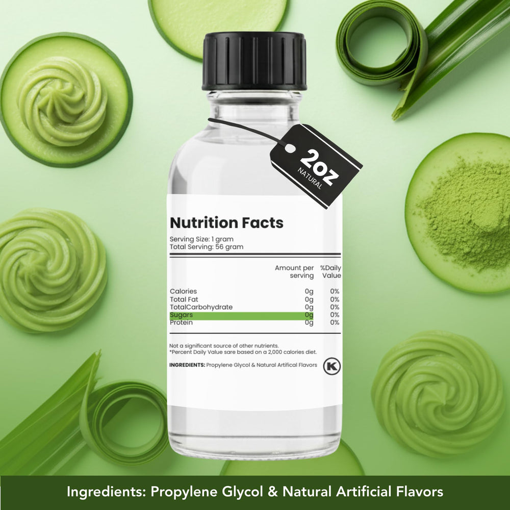 Dolce Flav Pandan Extract being poured for even distribution in batter.
