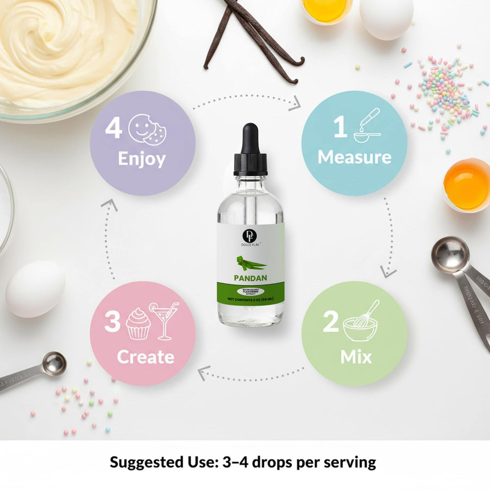 Dolce Flav Pandan bottle fits professional kitchens.