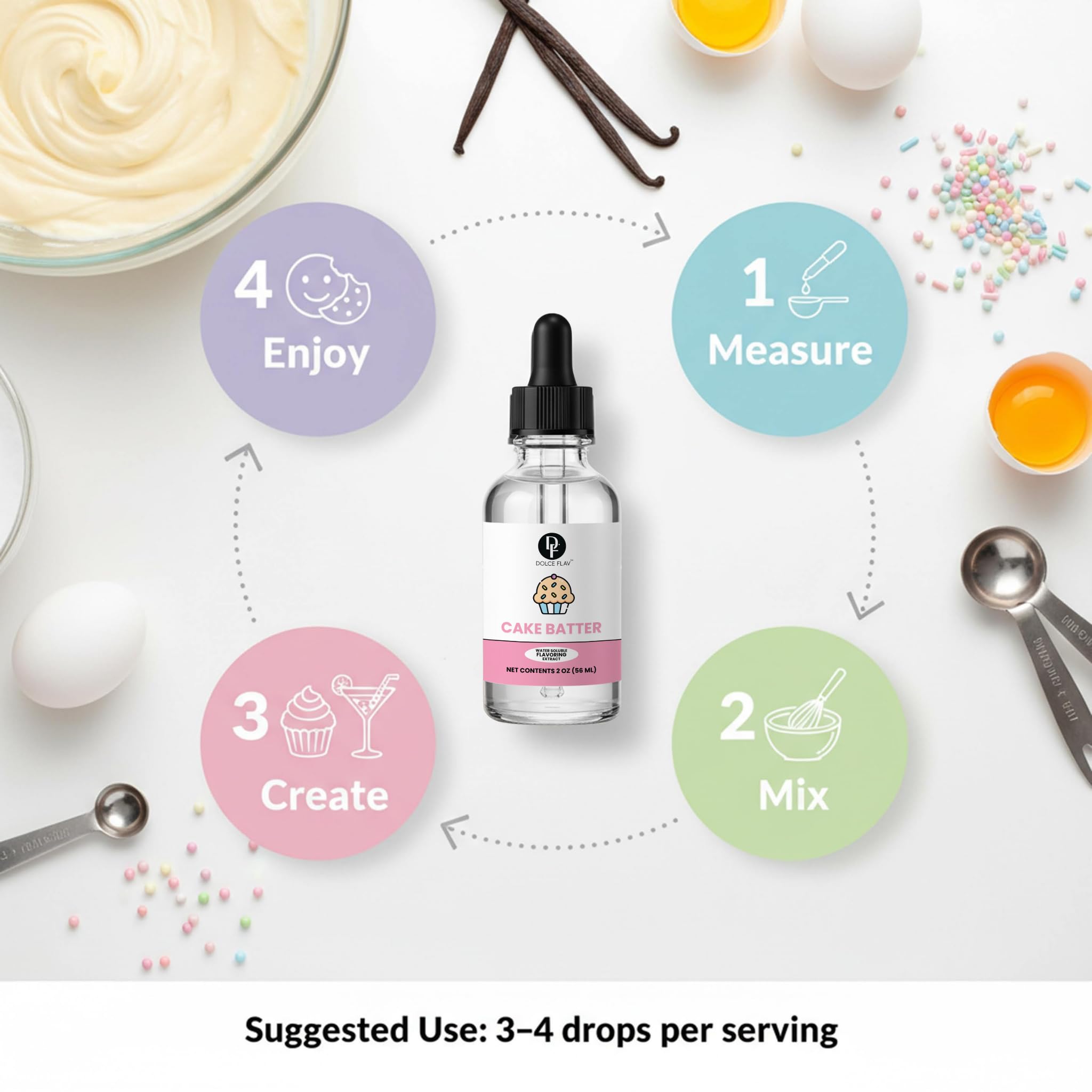 Dolce Flav pantry-ready bottle perfect for everyday baking adventures.