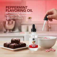 Dolce Flav Peppermint Extract label-detail notes USA-made, sugar-free, kosher quality.