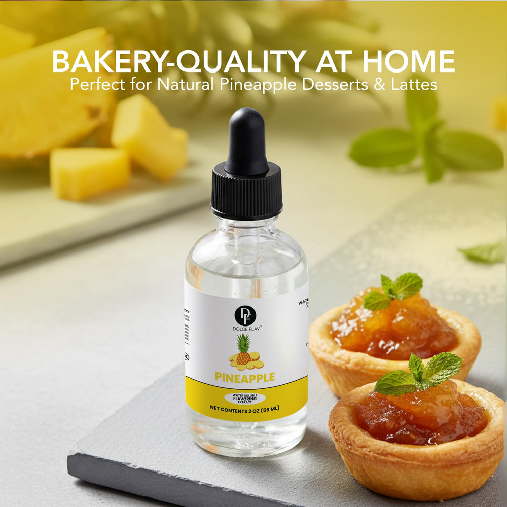 Dolce Flav pineapple flavor drops in cupcake batter