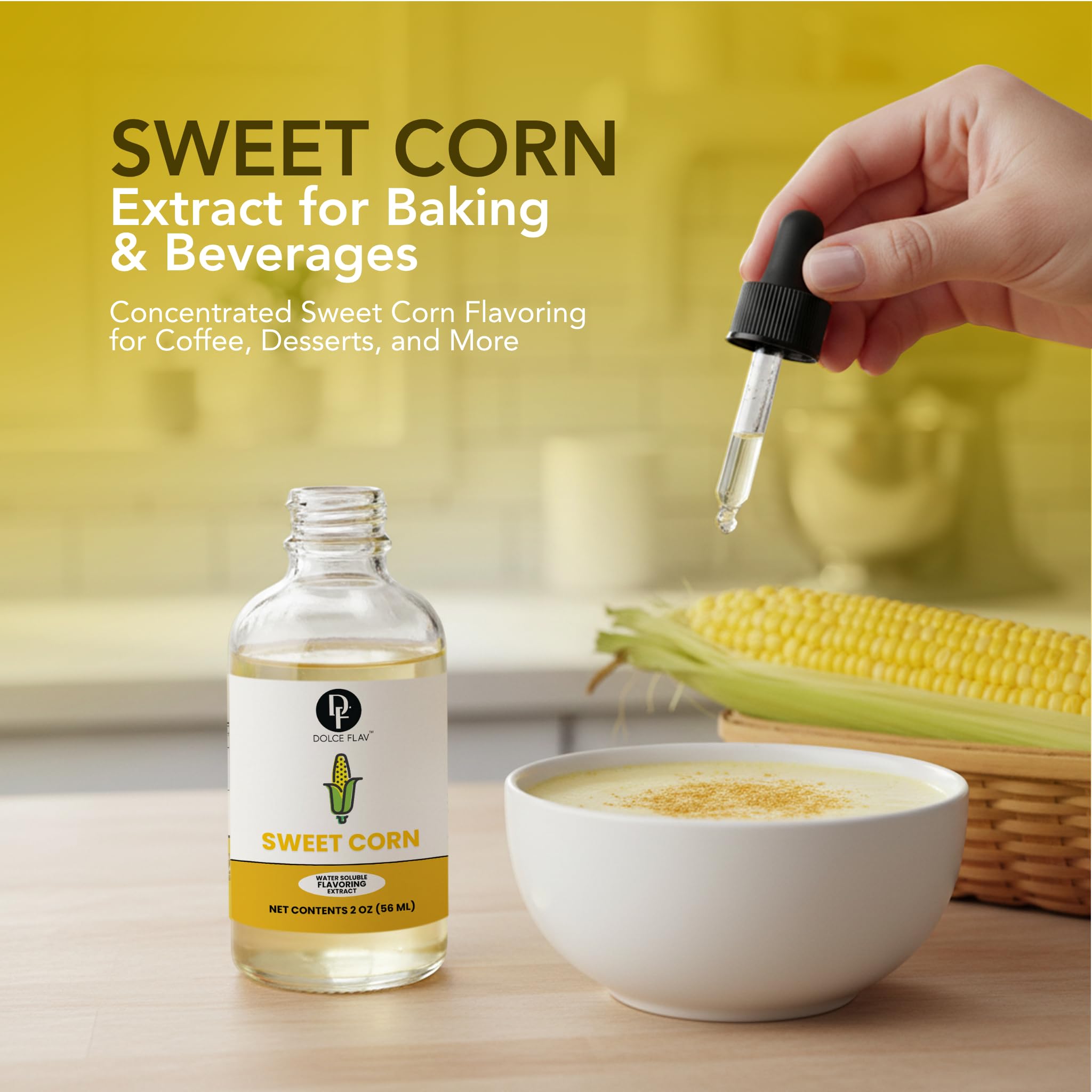 Dolce Flav corn extract with dye-free formula enhances savory sauces without sugar.