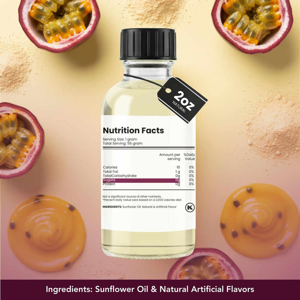 Dolce Flav passion fruit extract flavors oats and custards for breakfast.