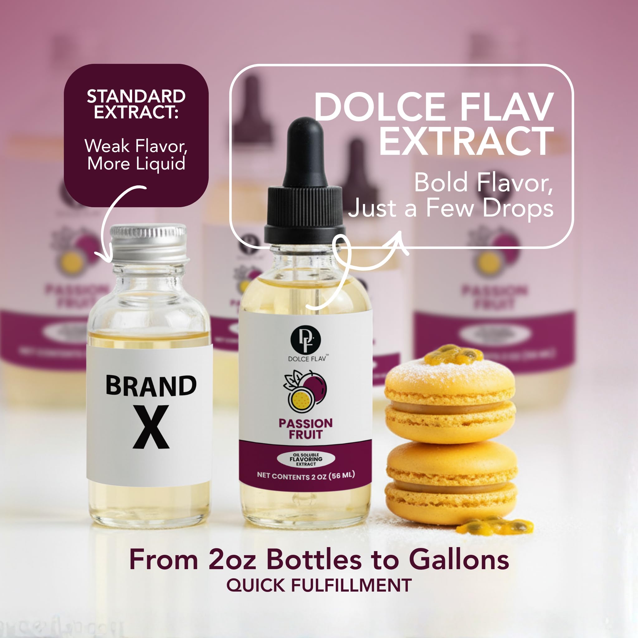 Dolce Flav passion fruit extract enriches spreads and desserts with zest.
