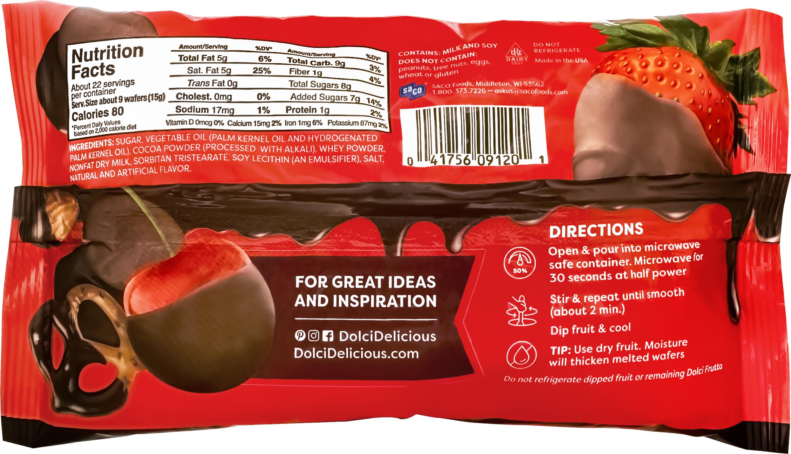 Dolci Frutta gluten-free and nut-free product produced in nut-free facility.