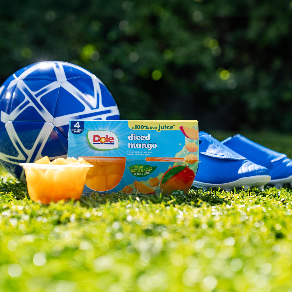 Dole juice pours over mango chunks for a real fruit feel.