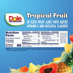 Dole Fruit Bowls 4 oz cup, gluten-free and dairy-free snack for lunches