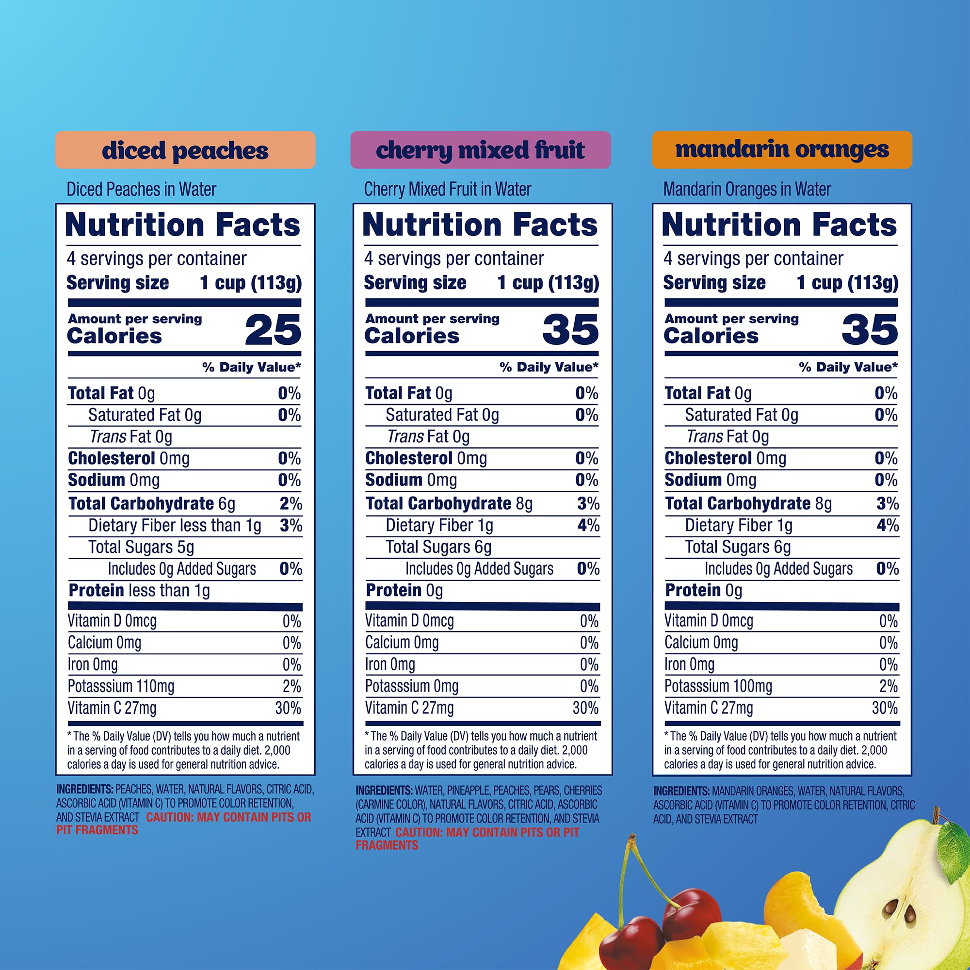 Dole no sugar added fruit bowls packaging, ready for pantry storage.