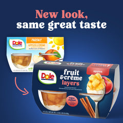 Dole Fruit Bowls served chilled for a smooth, creamy dessert on the go