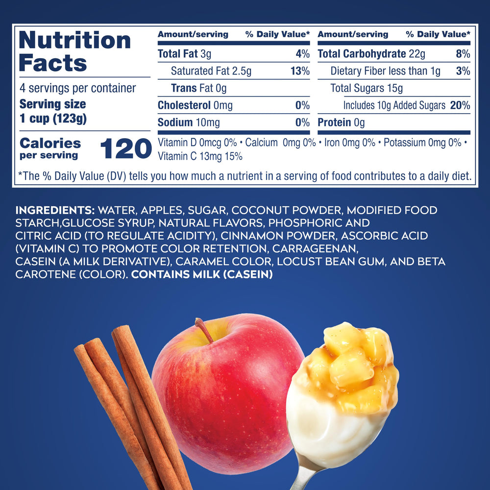 Dole Apples & Creme Layers vanilla creme with real apples for a creamy treat