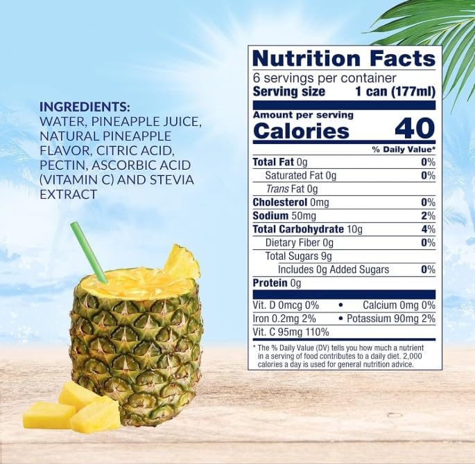 Dole Light Pineapple Juice pour highlights tropical flavor ideal for smoothies.