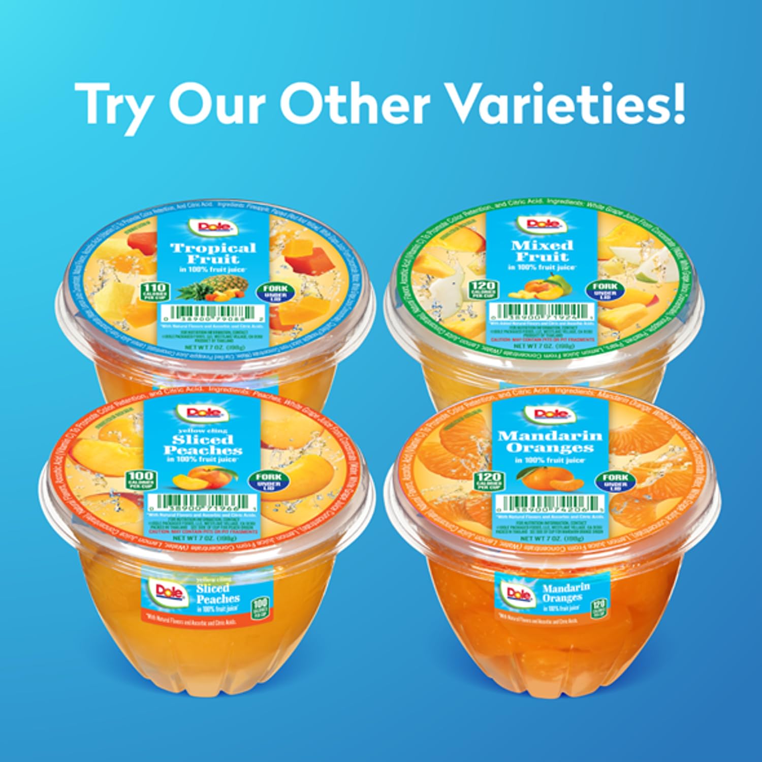 Mandarin Oranges in 100% juice from Dole, a convenient fruit option