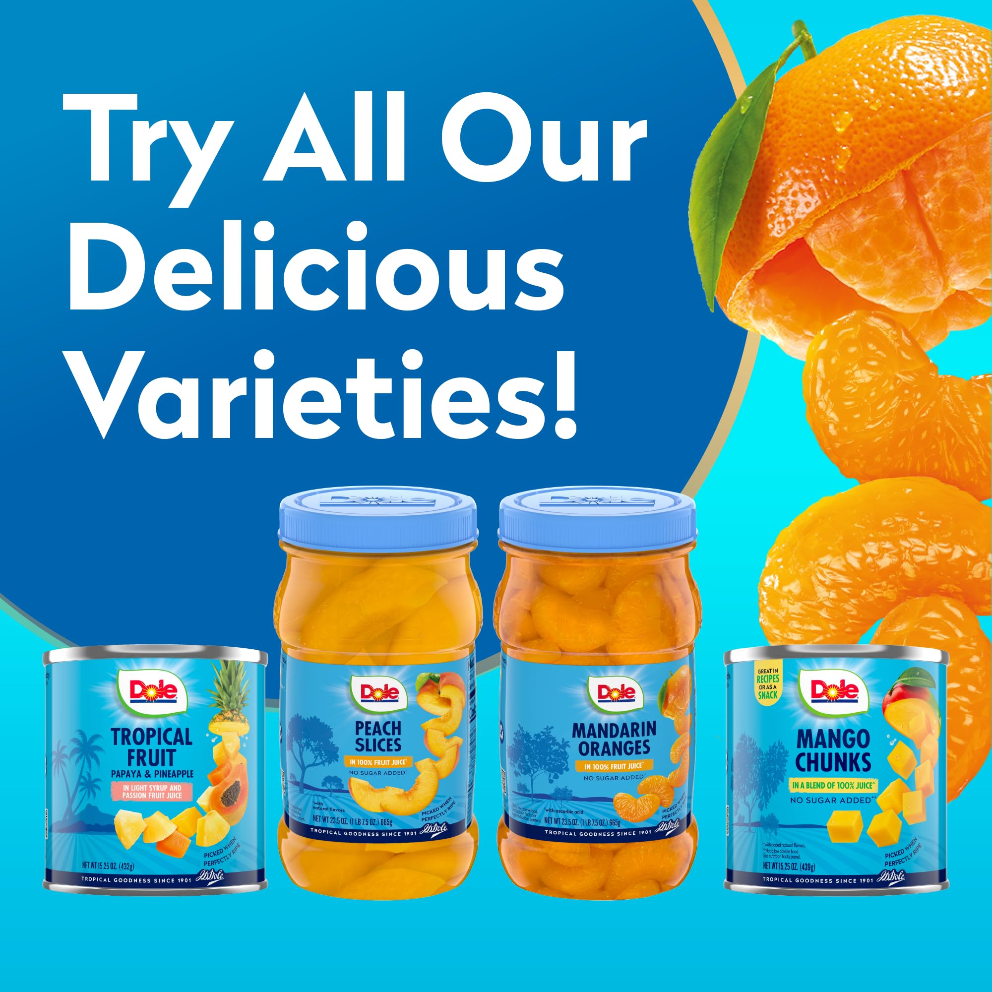 Dole mandarins in a salad bowl illustrating meal versatility.