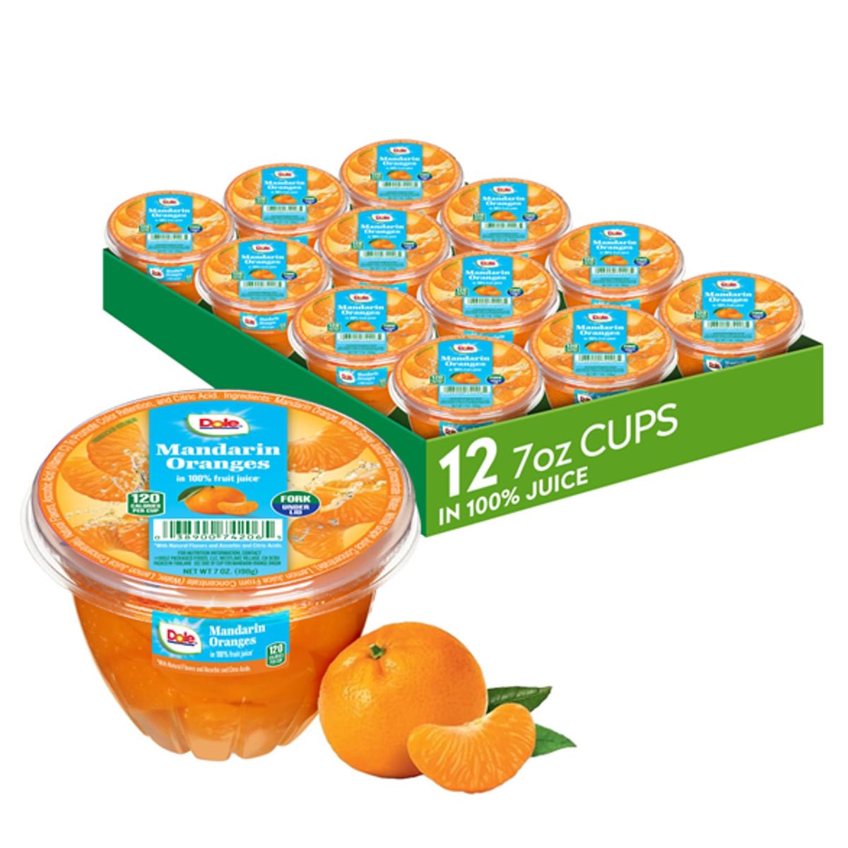 Dole Mandarin Oranges cup in 100% juice for a grab-and-go snack
