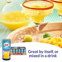 Dole no added sugar label on pineapple mango juice can.