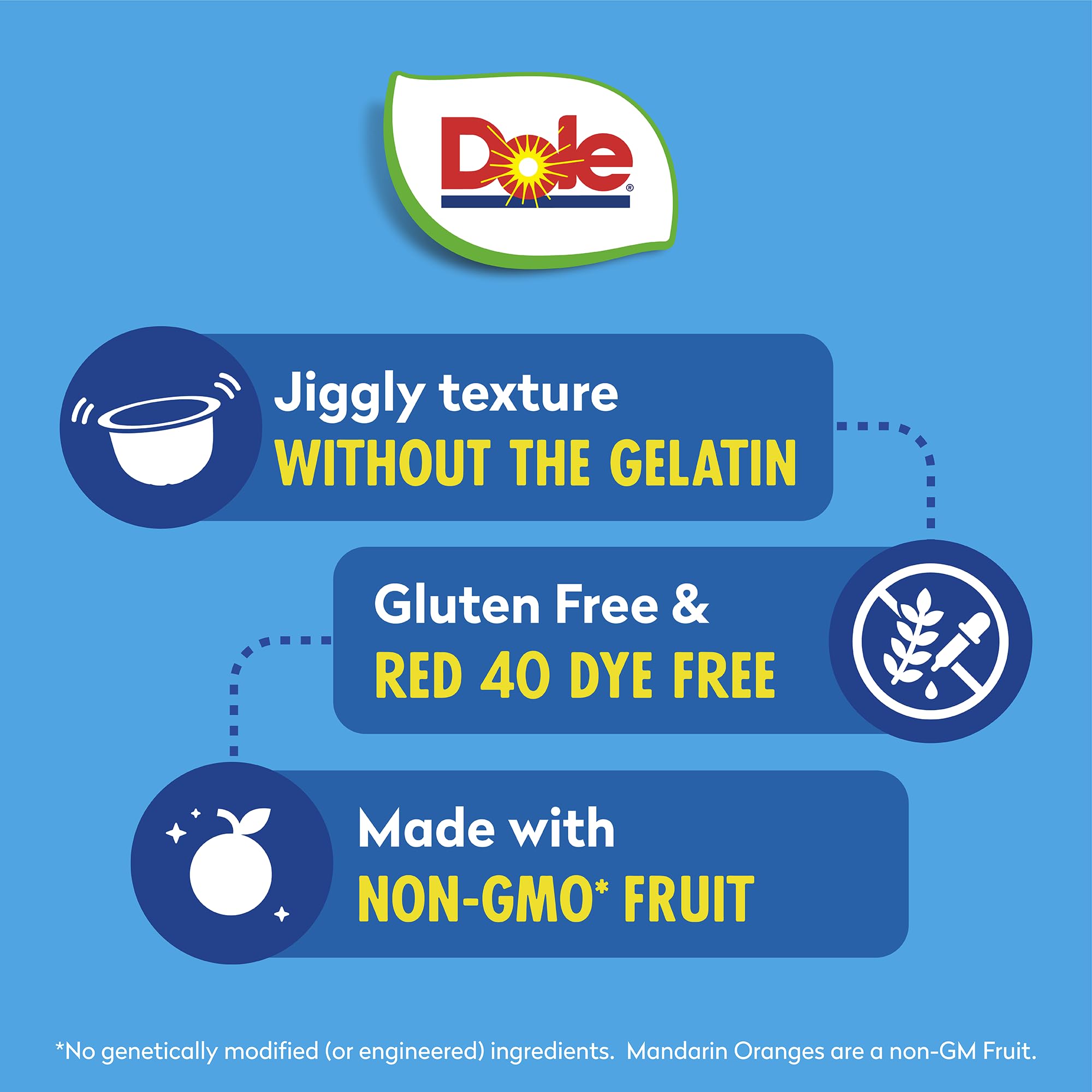 Dole orange-flavored gel snack pack: portable bulk option for lunches