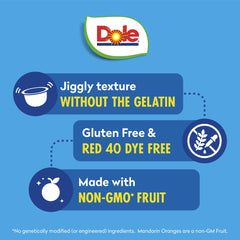 Dole orange-flavored gel snack pack: portable bulk option for lunches