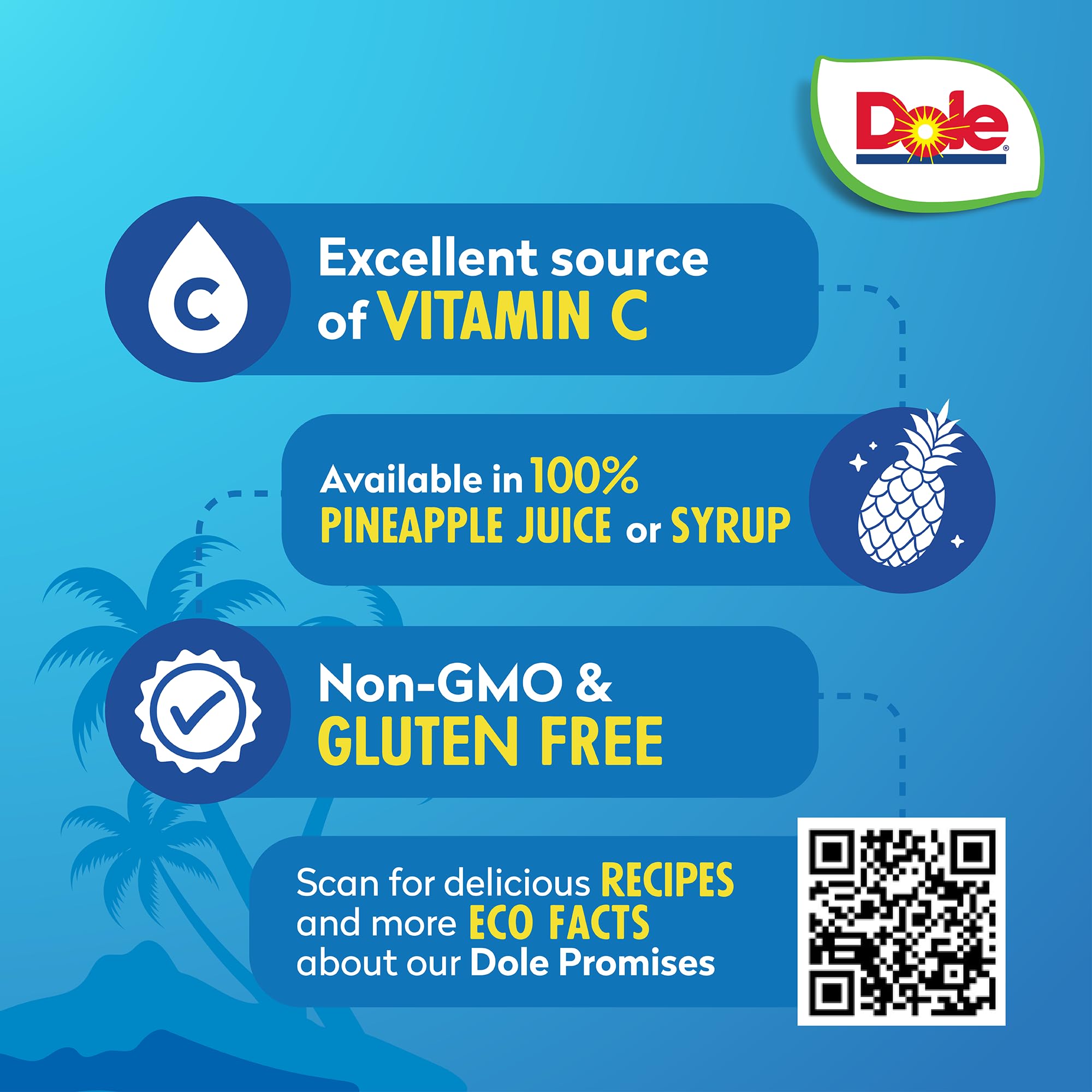 Dole Pineapple Chunks added to fruit salad for color and sweetness
