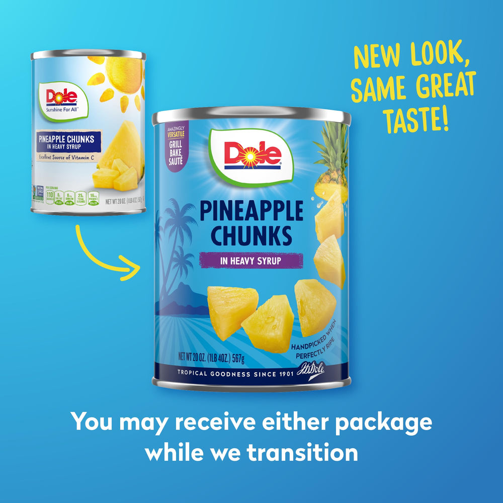 Dole Pineapple Chunks blended into a smoothie for tropical flavor