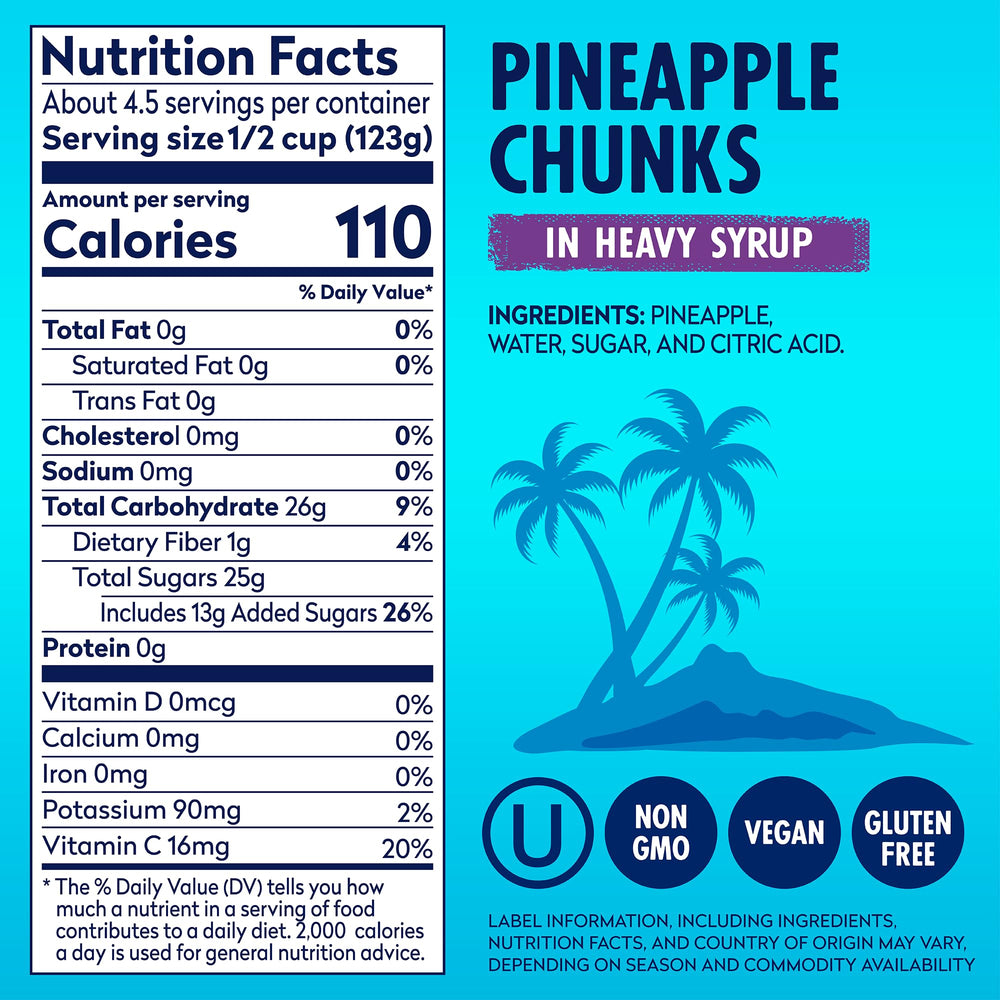 Dole Pineapple Chunks served in a bowl for a refreshing breakfast topping