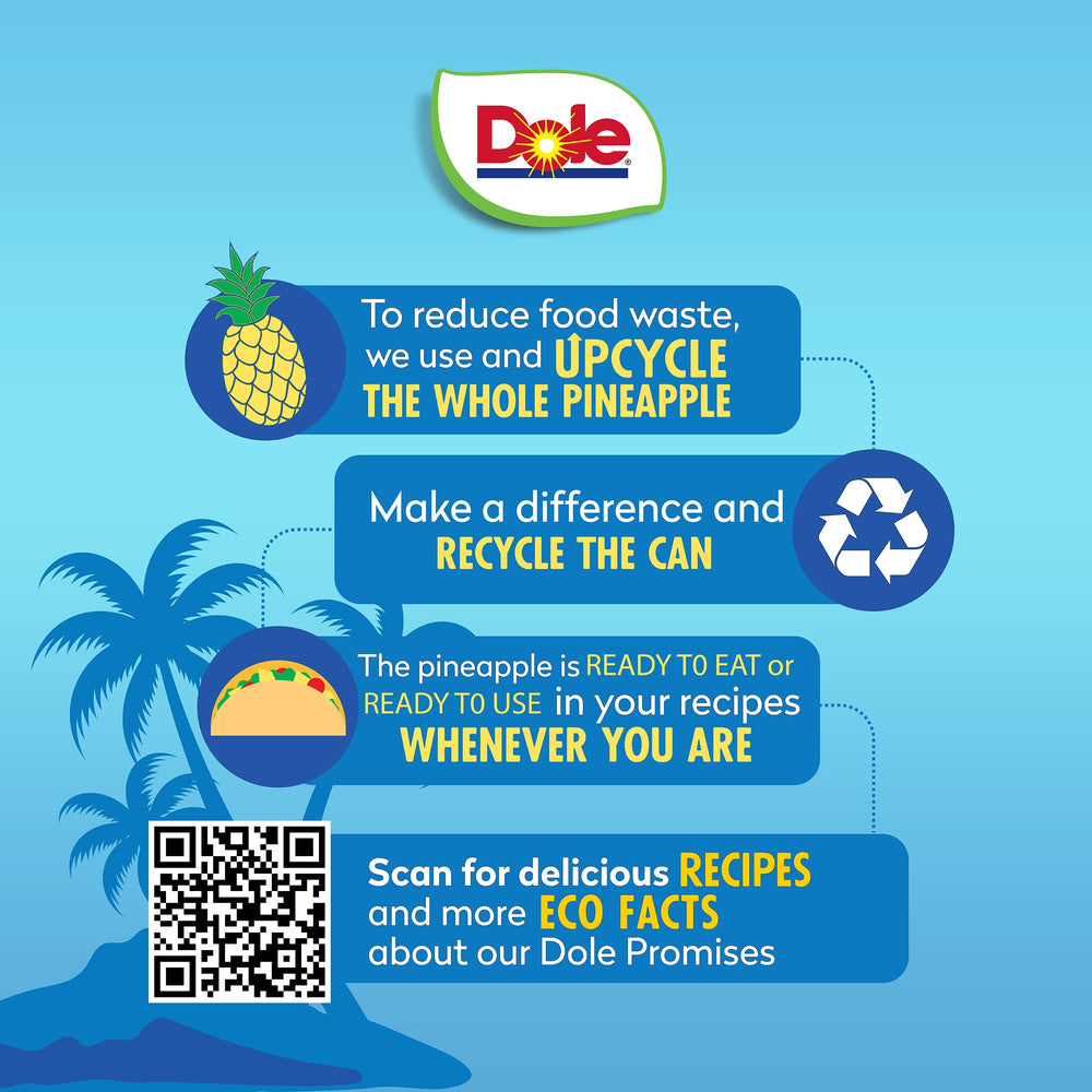 Dole pineapple chunks poured into a smoothie for natural sweetness.