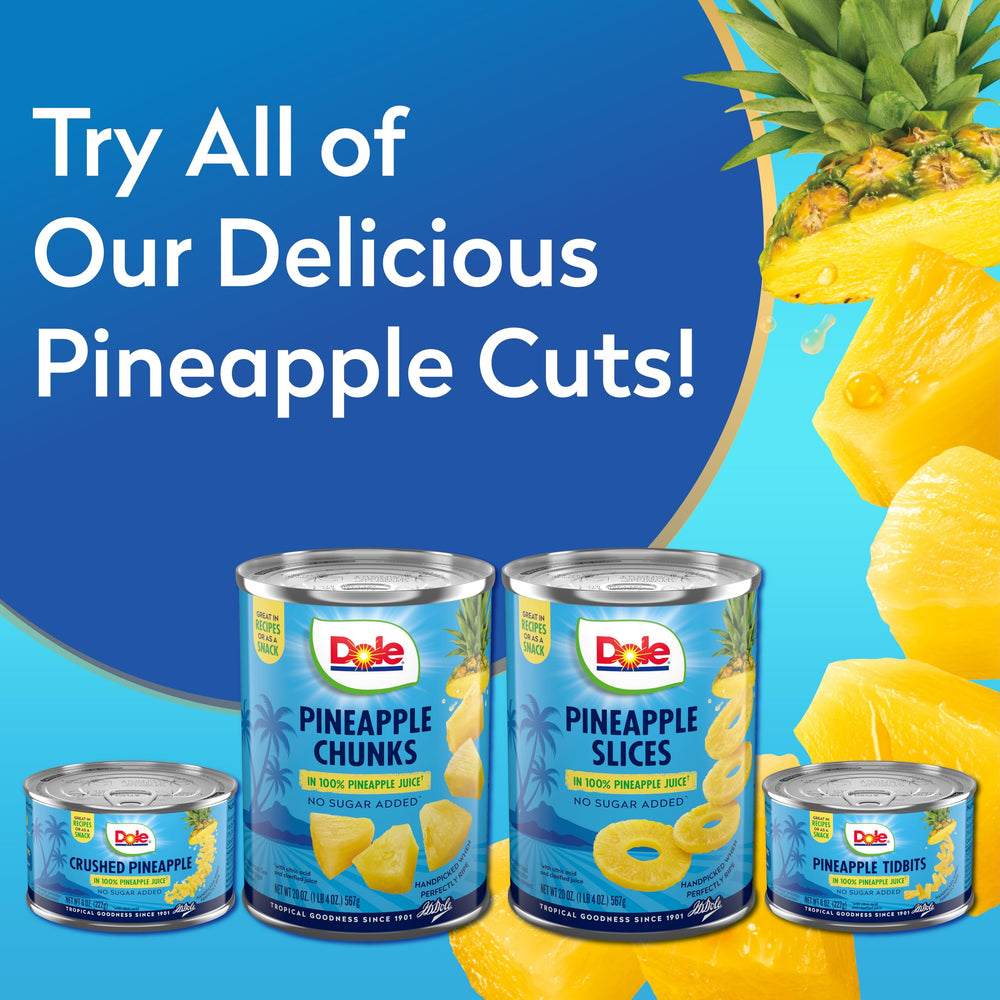 Dole Pineapple Chunks snack-ready plate for quick snacking.