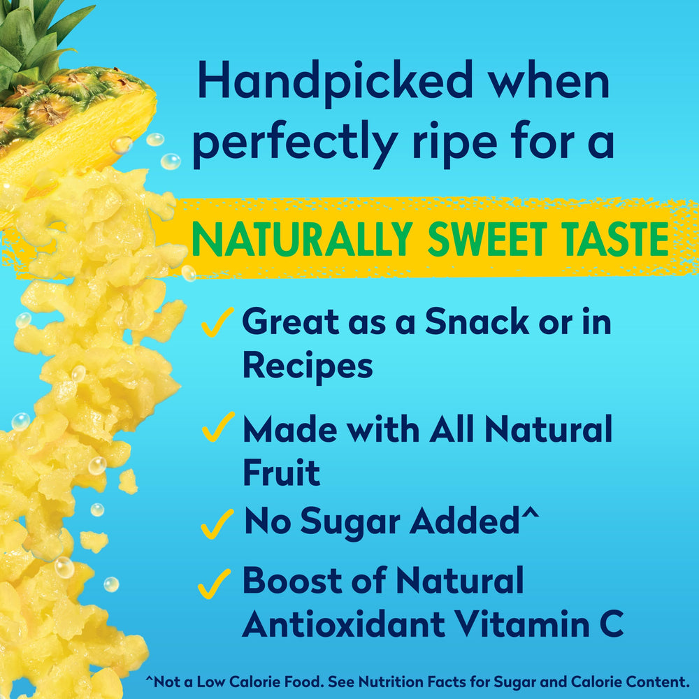 Dole pineapple juice nutrition label highlights no added sugar