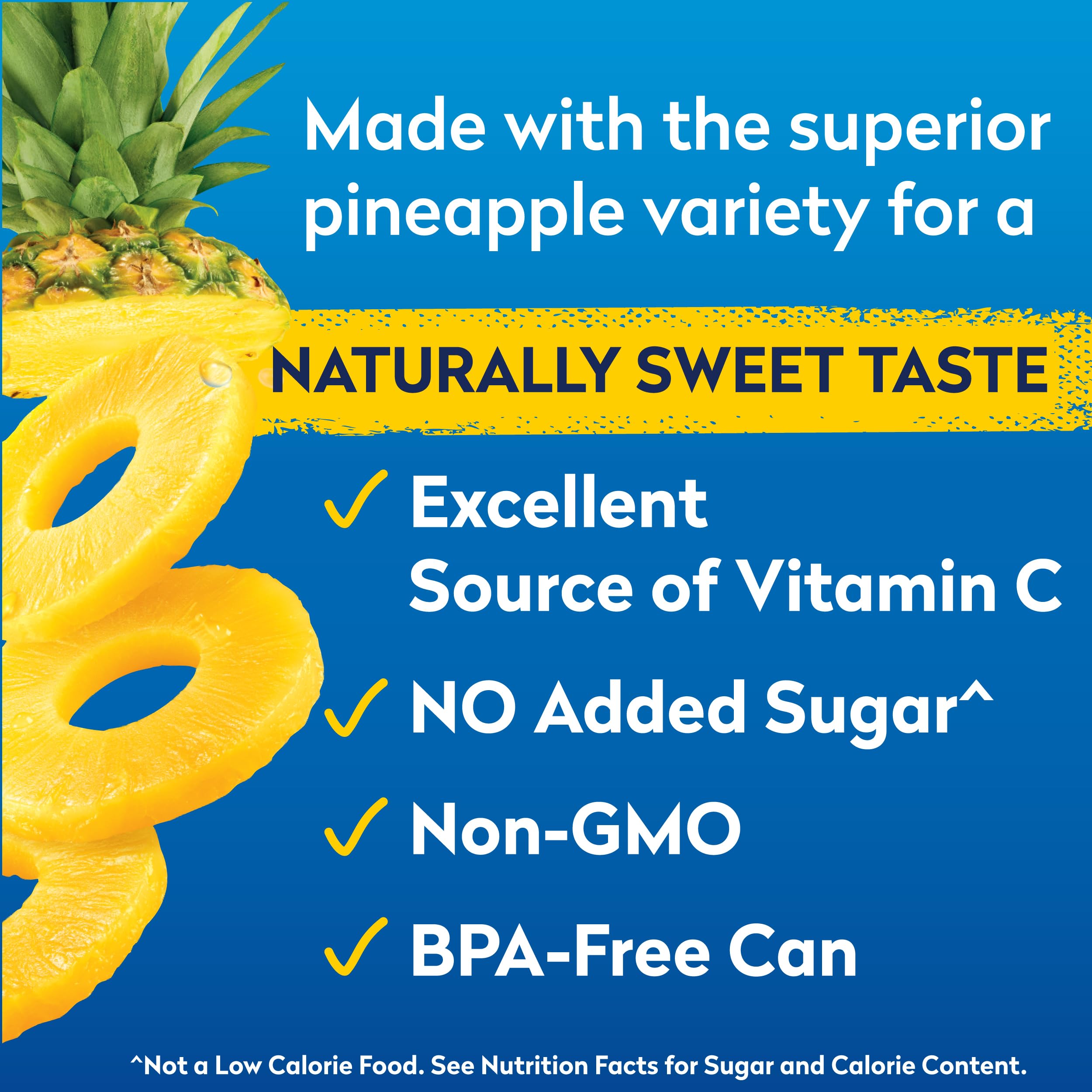 Dole pineapple slices canned fruit in juice for convenient, vitamin-rich snacking.