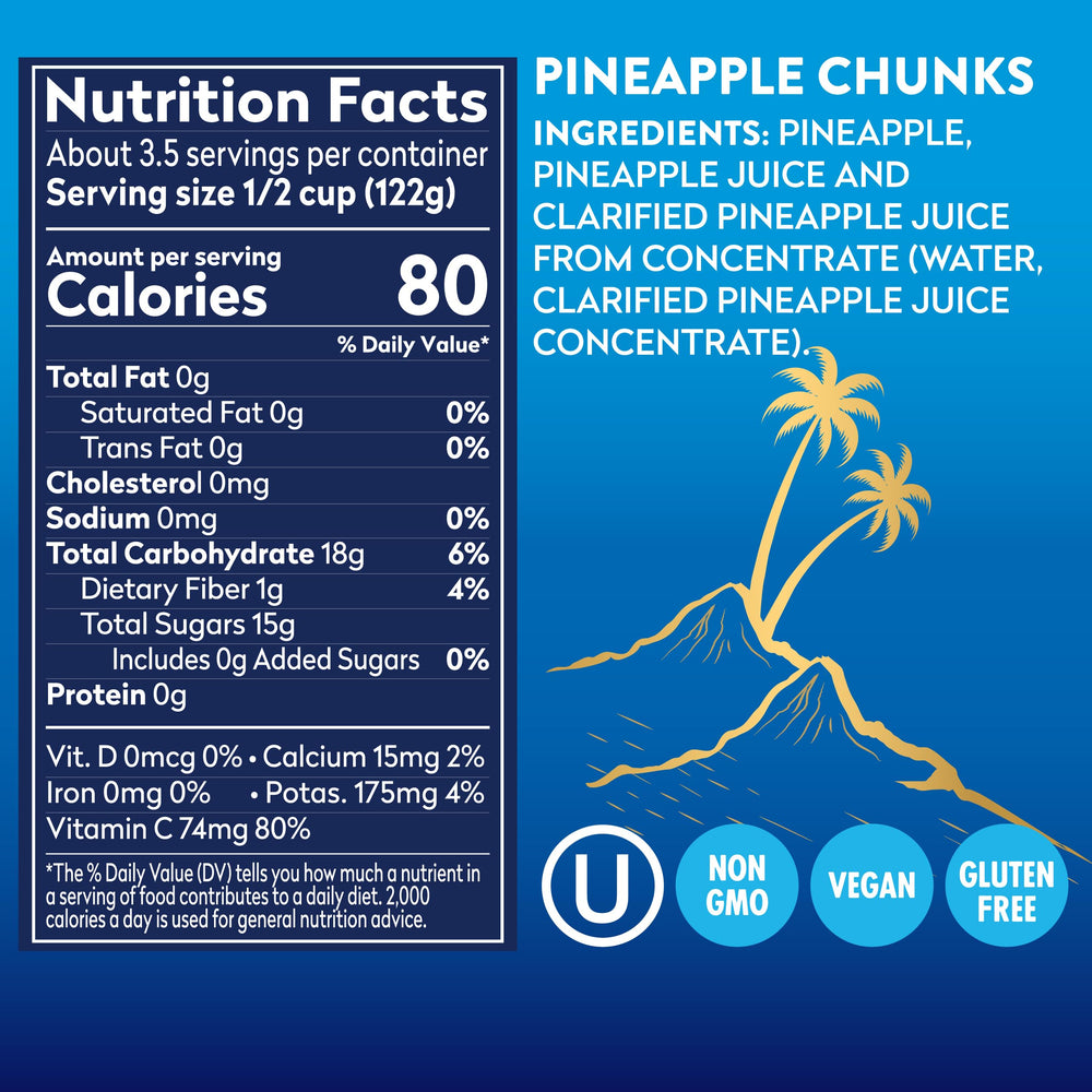 Dole Tropical Gold pineapple chunks in a bowl ready for snacking.