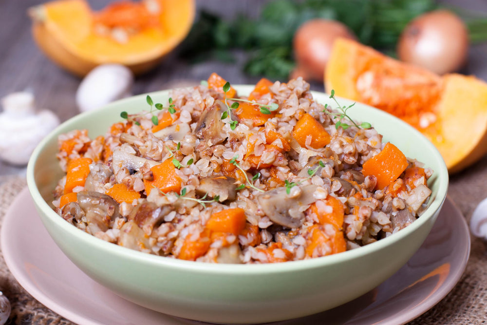 Family sharing a wholesome DOMA buckwheat meal at the table
