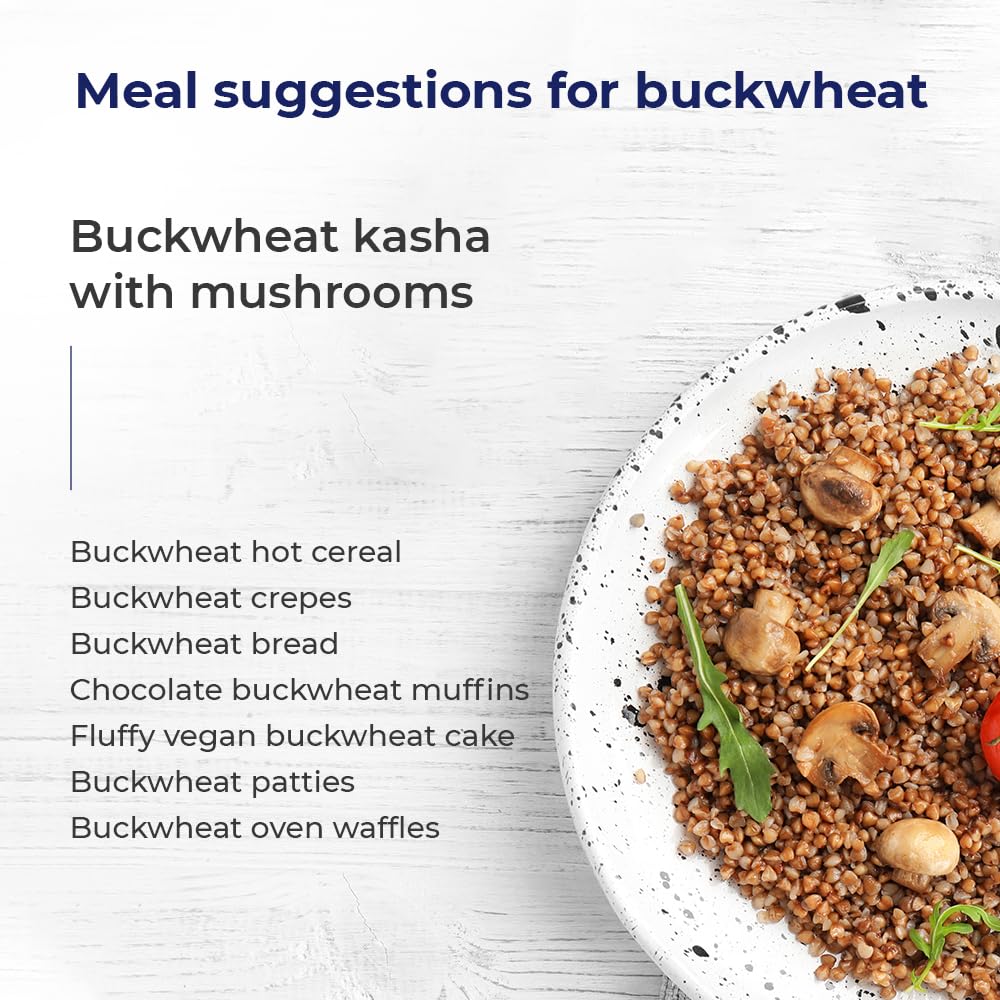 Airtight resealable bag of DOMA Buckwheat Groats preserves freshness