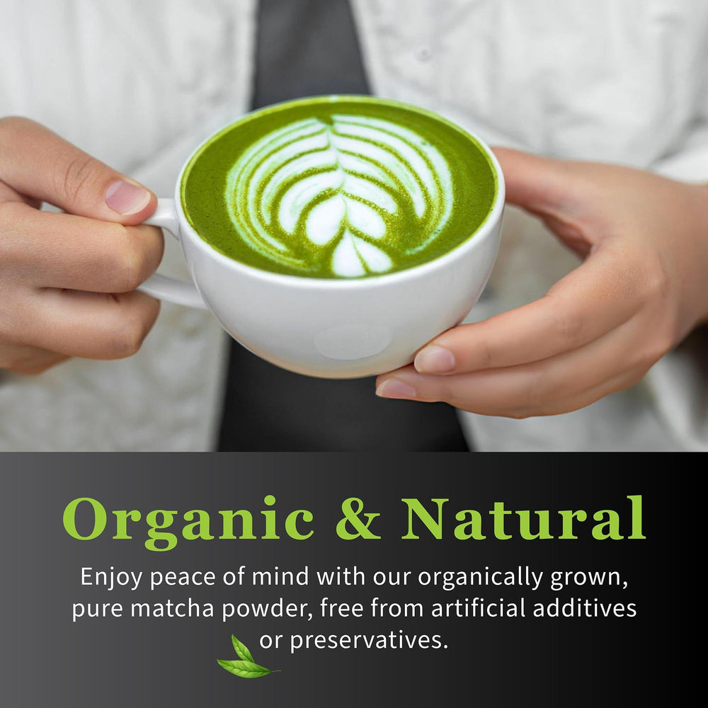 DoMatcha pouring matcha into mug highlights convenient home use.