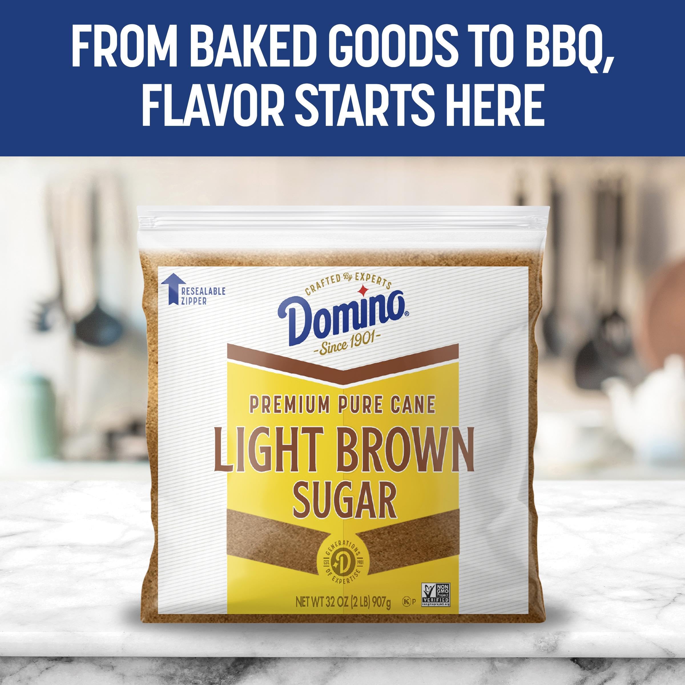 Domino Light Brown Sugar cookies closeup highlighting chewy texture and caramel flavor.