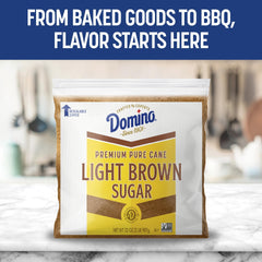 Domino Light Brown Sugar cookies closeup highlighting chewy texture and caramel flavor.