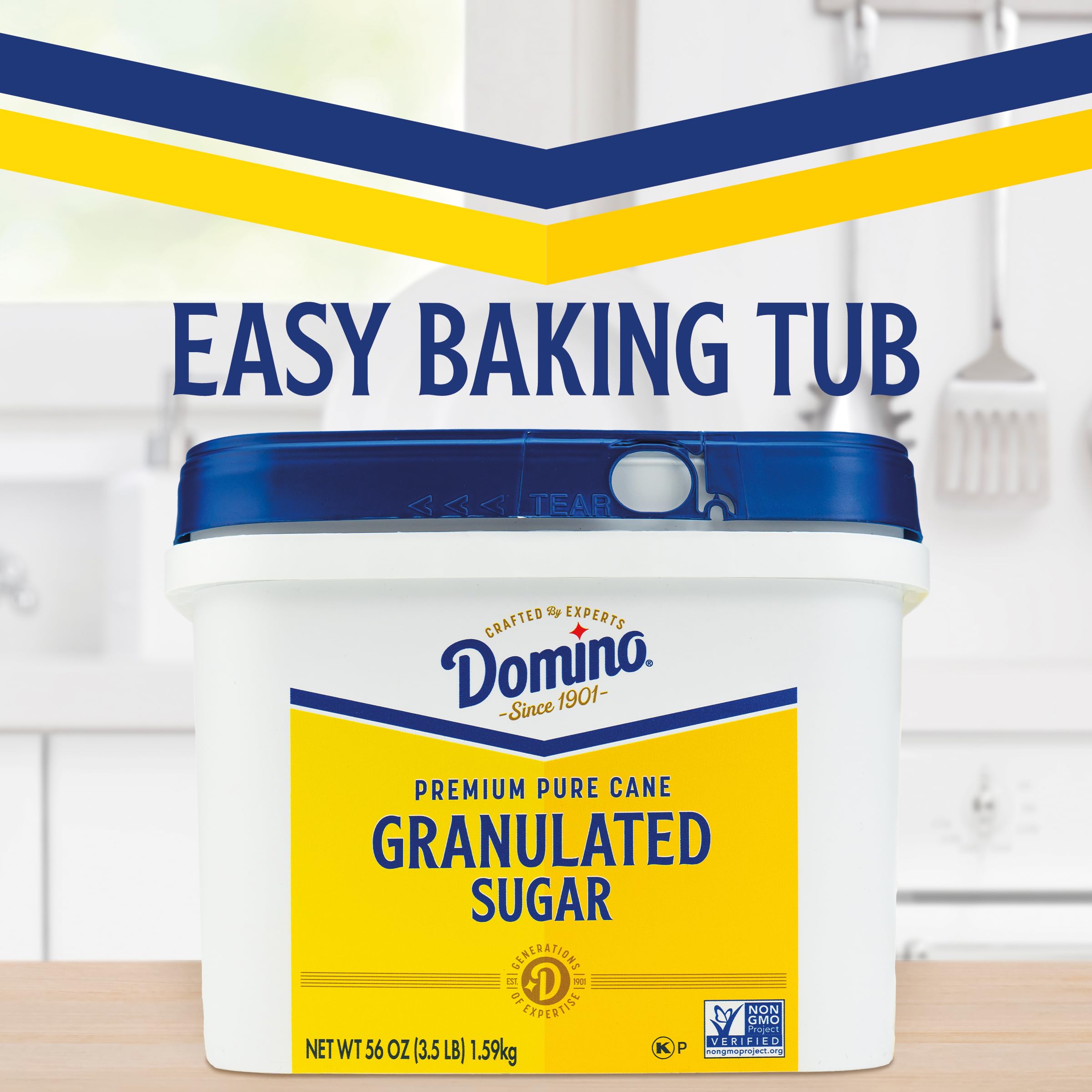 Domino pure-cane-sugar-granulated delivers reliable texture for cookies and frostings.
