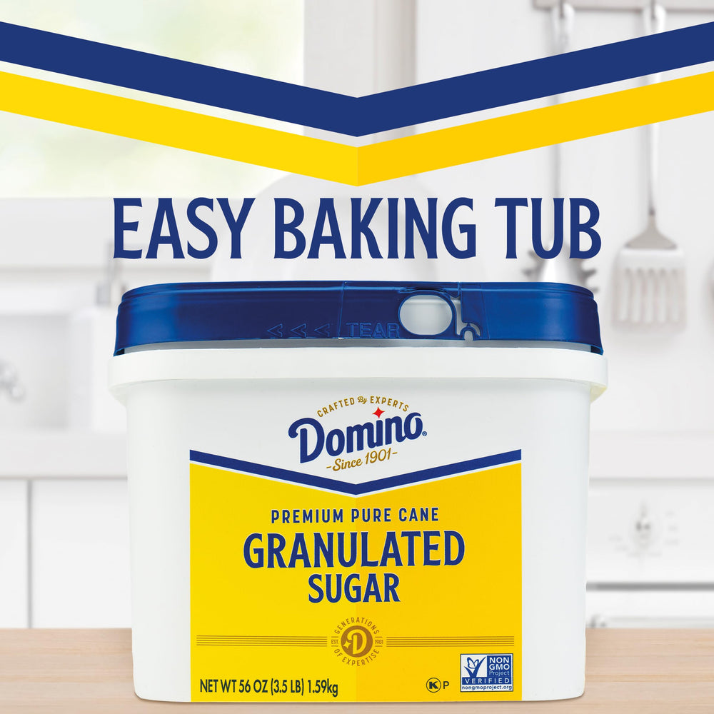 Domino pure-cane-sugar-granulated delivers reliable texture for cookies and frostings.