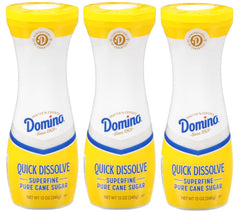 Domino Quick Dissolve sugar dispenser front view showing easy pouring.